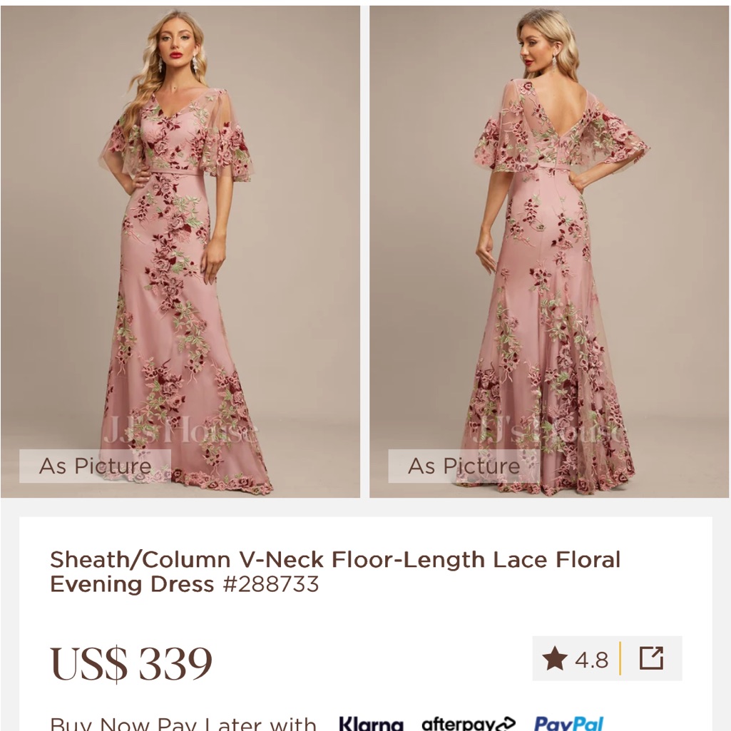 Jjs House Pink Ruffled Tiered Gown With Flutter Sleeves